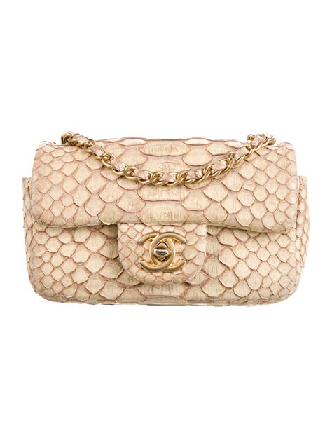 chanel python mini flap|chanel mini flap bags.